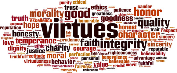 Virtues word cloud