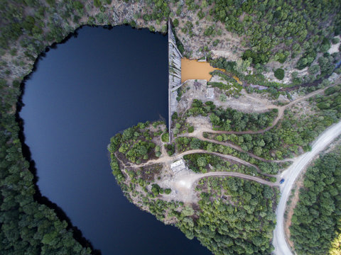 Hydroelectric dam - Aerial view