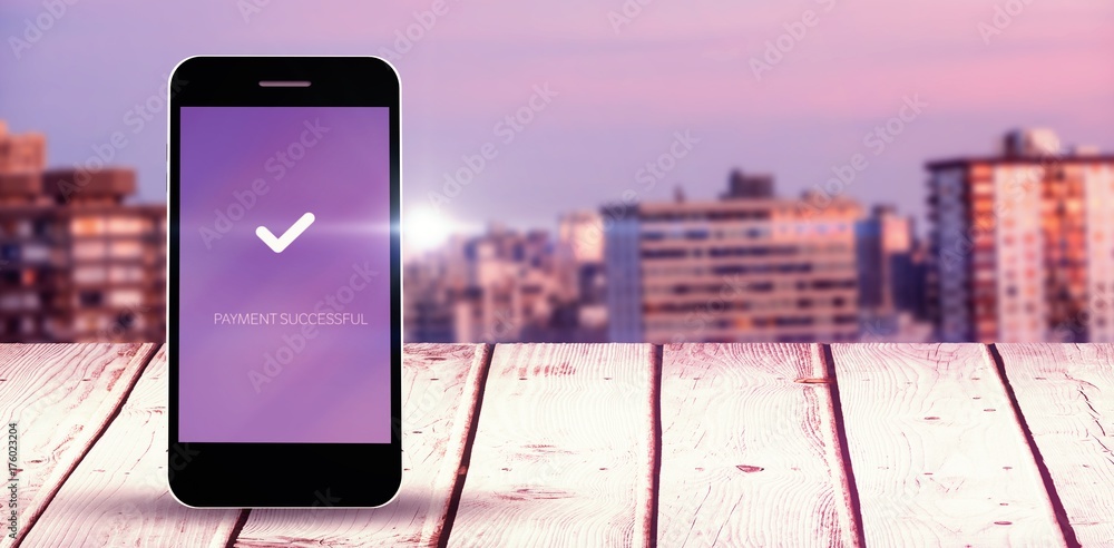 Aufkleber composite image of smart phone with blank screen