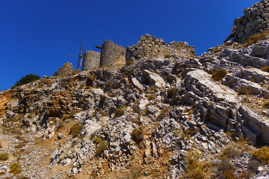 Ruins of encient windmills built in 15th century.