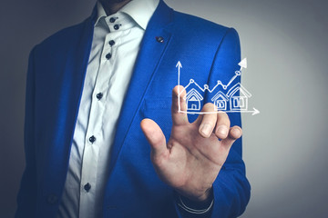 Rising house sales concept
