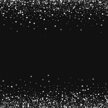 Amazing falling stars. Borders with amazing falling stars on black background. Attractive Vector illustration.