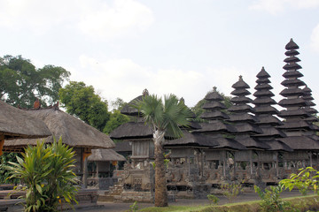 Temple reflected in a pond in Bali