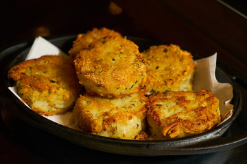 Vegetable cutlets with rice fried in breadcrumbs