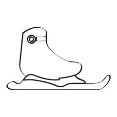 Isolated ice skate on a white background, Vector illustration