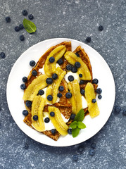 Crepes with caramelised banana