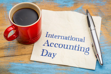 International Accounting Day on napkin