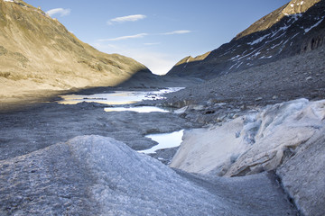 Melting Glacier in the Alps