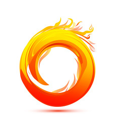 Ball of fire flame icon vector - 176028824