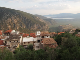 View Overlooking Coast of Corinth in Delphi
