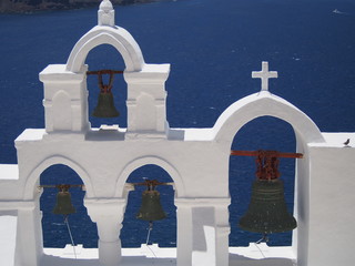 Traditional White Washed Santorini Greece