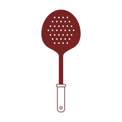 frying spoon utensil color sections silhouette