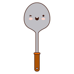 frying spoon utensil colorful kawaii silhouette