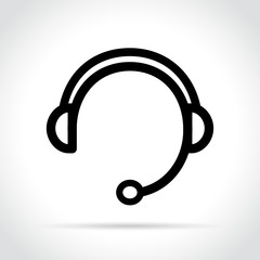 headphones icon on white background