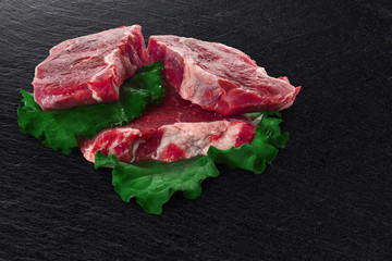 Cuts of beef meat steacks