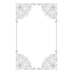 Classical baroque ornament vector 