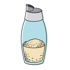 pepper container colorful watercolor silhouette