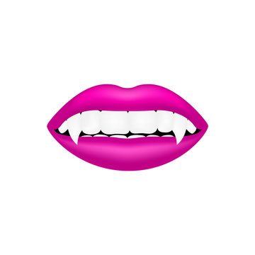 Vampire mouth in pink design 