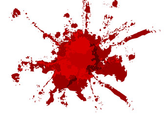 abstract vector blood splatter red color isolated