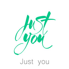 just you lettering