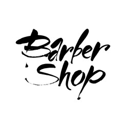 barber shop lettering