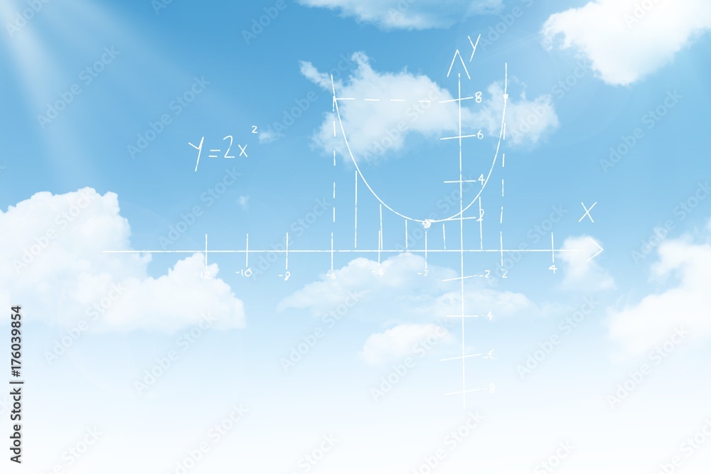Poster composite image of maths pattern against black background