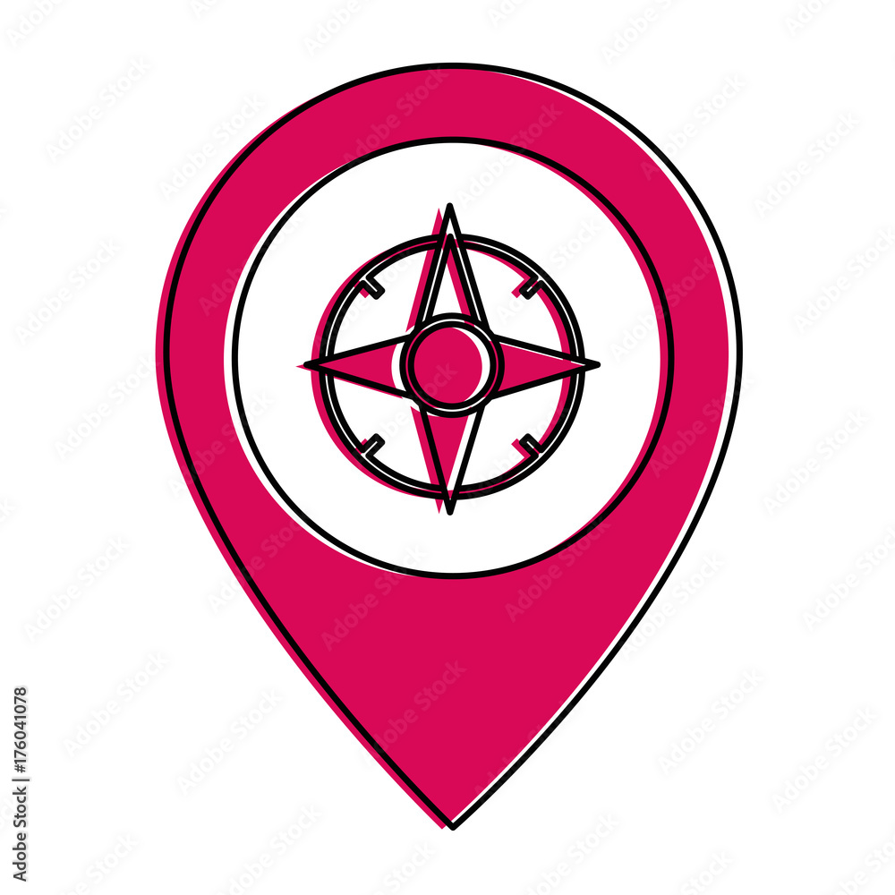 Poster pointer location with compass