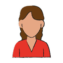 woman avatar portrait icon image vector illustration design