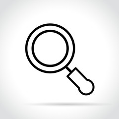magnifying glass icon on white background