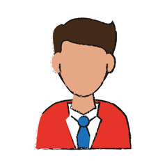businessman avatar portrait icon image vector illustration design