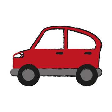 car coupe sideview icon image vector illustration design