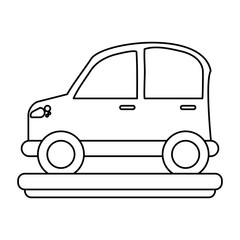 car coupe sideview icon image vector illustration design