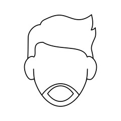man avatar portrait icon image vector illustration design