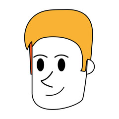 happy man face icon image vector illustration design