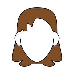 woman with short brown hair avatar portrait icon image vector illustration design