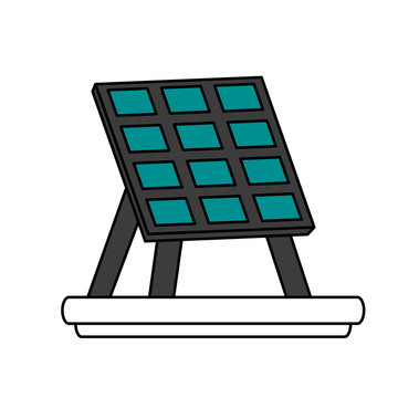 solar panel icon image vector illustration design