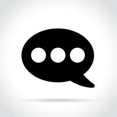 speech bubble icon on white background