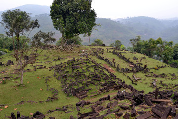 An megalithic site in West Java, Indonesia. It has thousands of ancient stones. It's claimed to be...