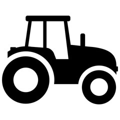 tractor icon on white background - obrazy, fototapety, plakaty