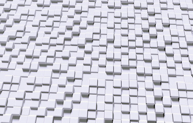 Three-dimensional raised blocks texture background, 3D rendering
