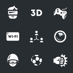 Vector Set of Video Games Icons.