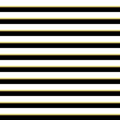 Abstract wallpaper with horizontal black and golden strips. Seamless colored background. Geometric pattern