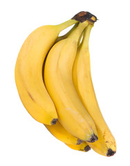 Bananas on a white