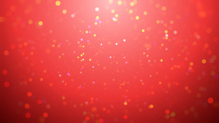 blur background with bokeh effect, Out of focus background. Colorful lights bokeh on red background, blur dust motion graphic, Particle motion, gradient radial effect