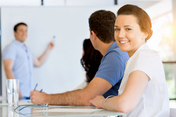 Obraz premium Business meeting with presentation