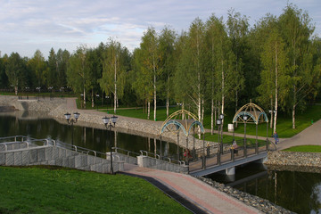 Landscaped area near a mosque Almetyevsk