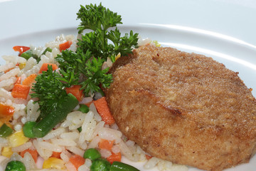 cutlet with vegetables