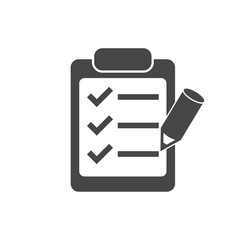 Clipboard and pencil icon 