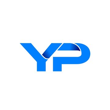 yp logo initial logo vector modern blue fold style