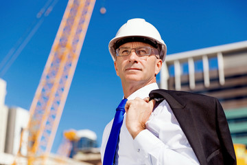 Businessman at construction site